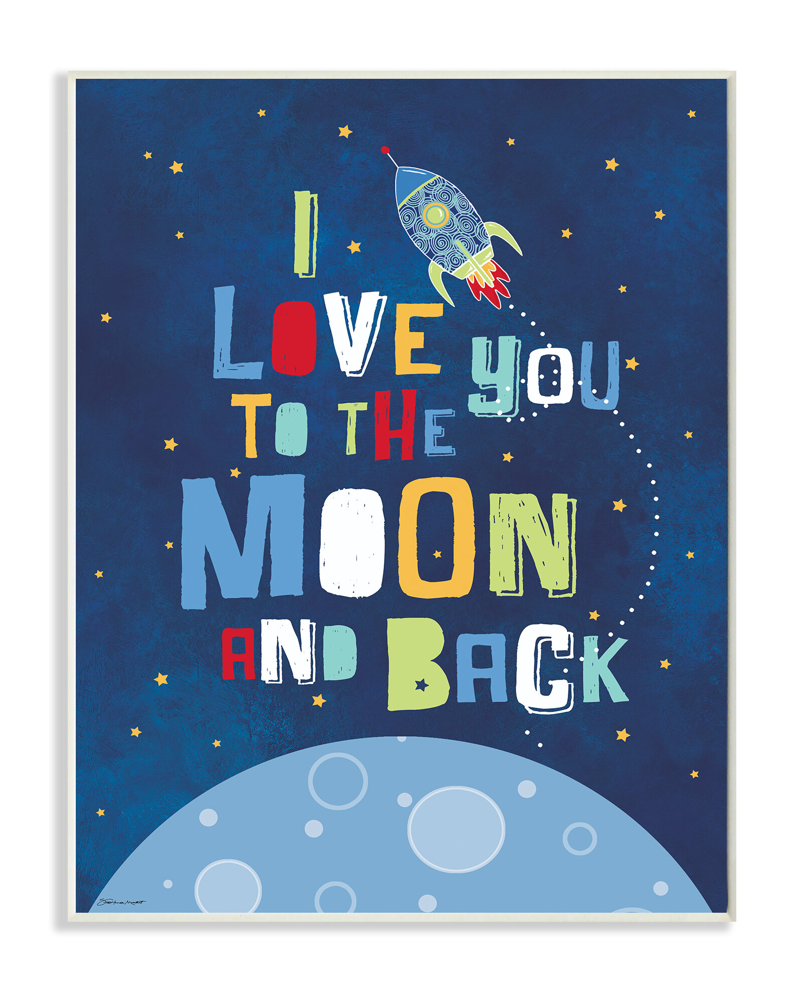 Harriet Bee I Love You Moon And Back Rocket Ship Wall Plaque Reviews Wayfair