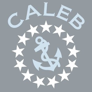 Stars and Anchor Personalized Wall Decal