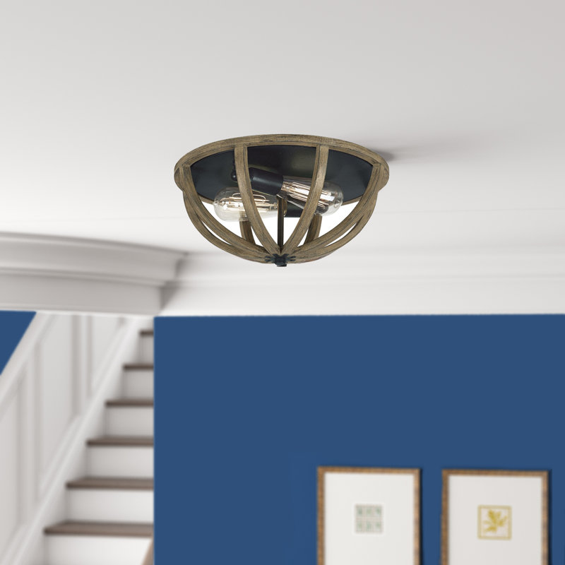 Birch Lane 2 Light 13 Caged Bowl Flush Mount Reviews Wayfair
