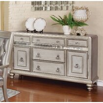 buffet table silver