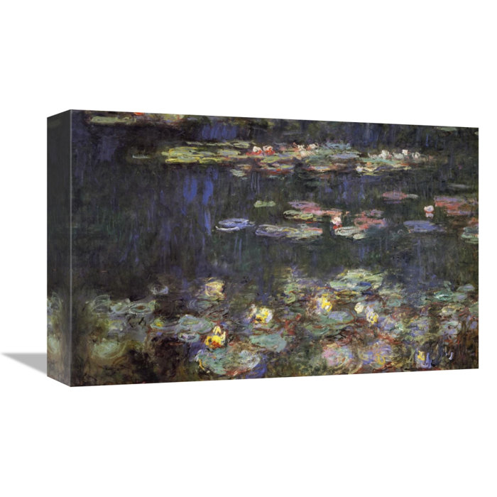 Water Lilies Green Reflections By Claude Monet Print On Canvas Water Lilies Green Reflections By Claude Monet Print On Canvas