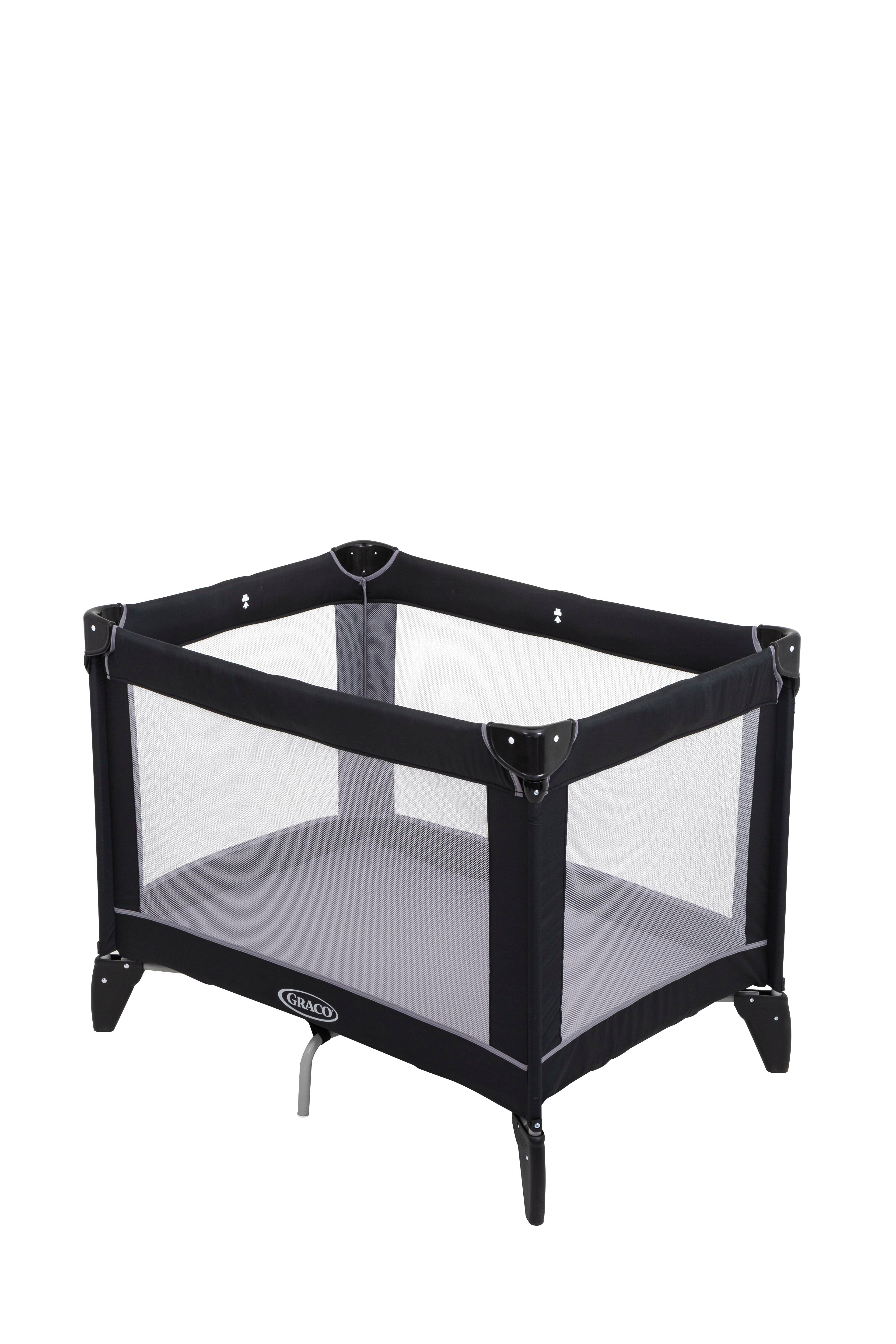 compact travel cot with mattress