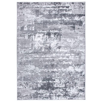 17 Stories Hirst Power Loom Gray Blue Yellow Rug Reviews Wayfair