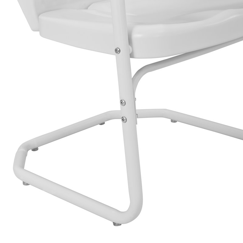 Crosley Ridgeland 5pc Outdoor Dining Set White Gloss White Satin Dining Table 4 Chairs Reviews Wayfair