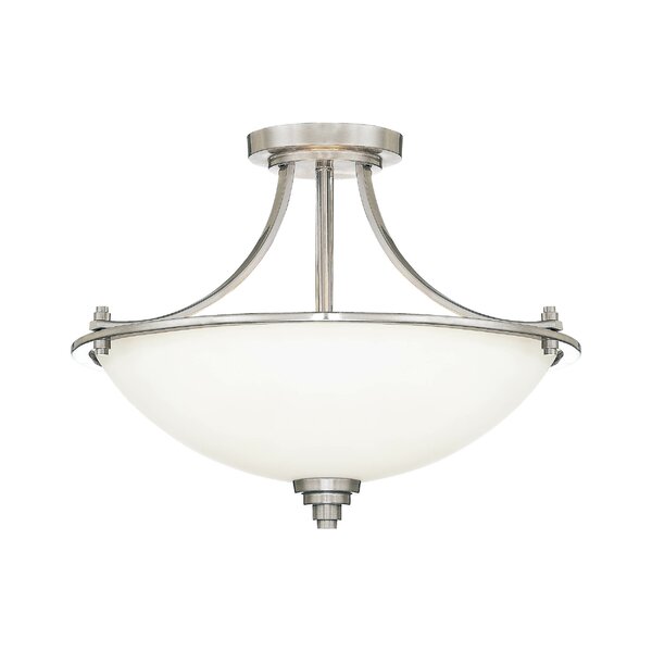 Andover Mills Castano 3 Light White Semi Flush Mount Reviews