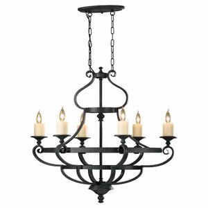 King's Table 6-Light Candle-Style Chandelier