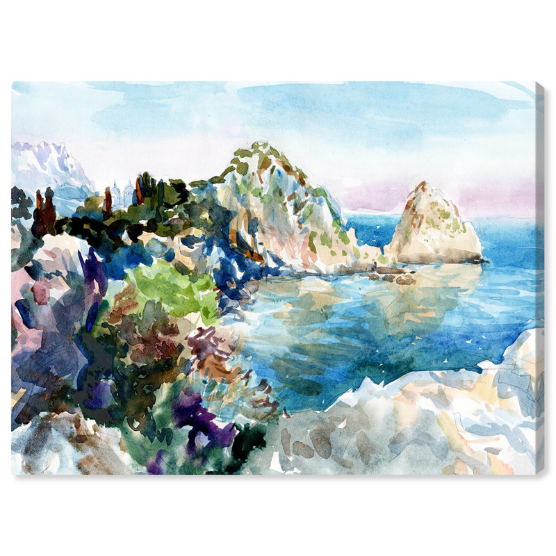 East Urban Home Oliver Gal 'Cliff Side Oasis' Graphic Art