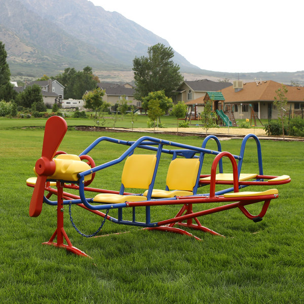 Teeter Totter Set Red Rock and Roll Teeter Totter Seesaw,Totter Indoor Outdoor Equipment,Backyard Activity Center Set【US Fast Shipment】 Kids Rocking Chair with Handles for Backyard Playground 