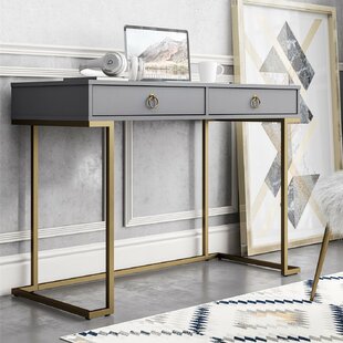 gray gold desk