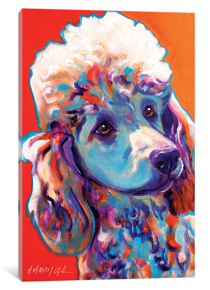 poodle painting on canvas