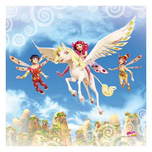 Mia and Me Over the Clouds 2.4m x 2.4m Textured Matte Peel & Stick Wall Mural East Urban Home