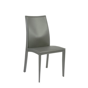 Bankston Genuine Leather Upholstered Dining Chair (Set of 2) by Orren Ellis