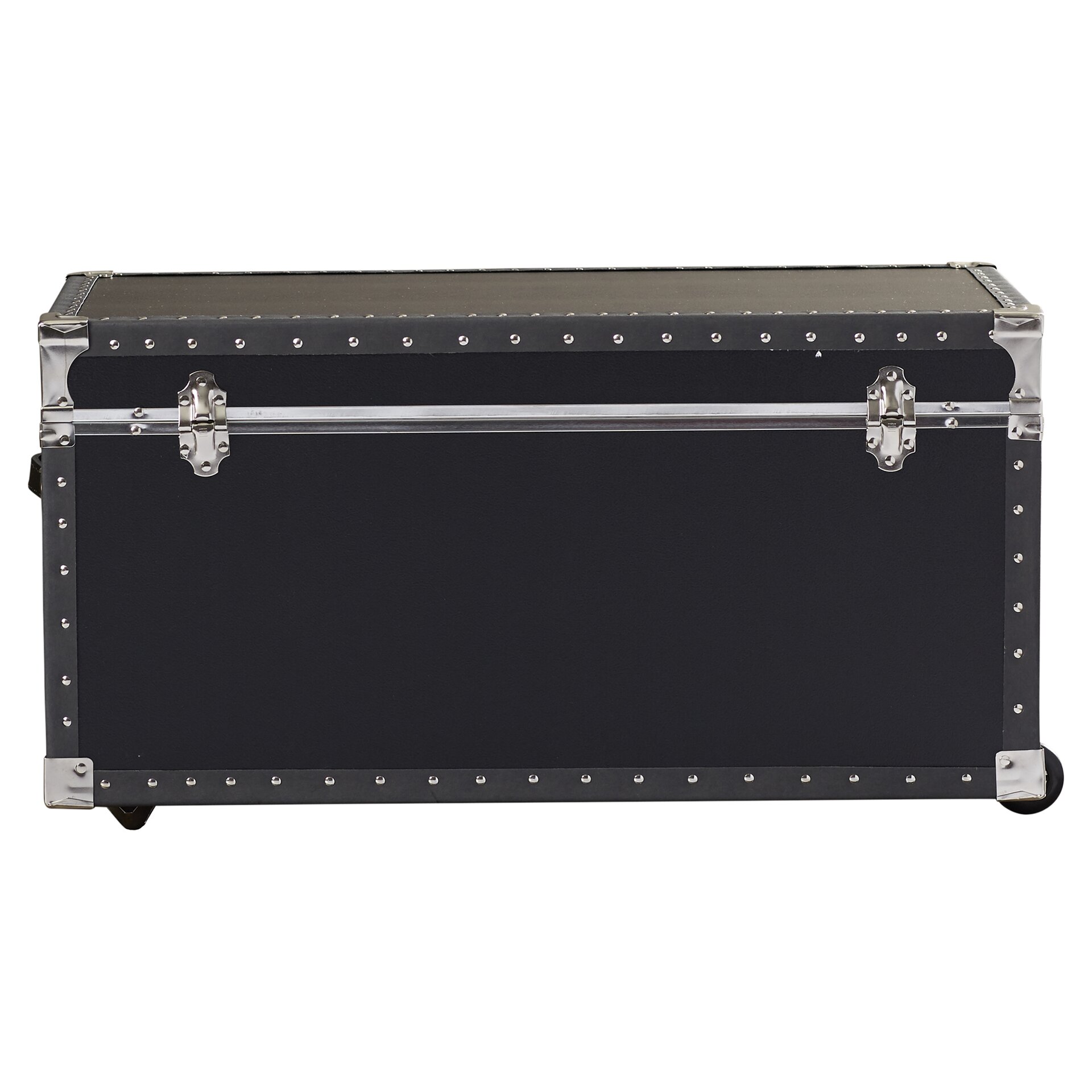 Oversize Trunk with Wheels in Black & Reviews | Birch Lane