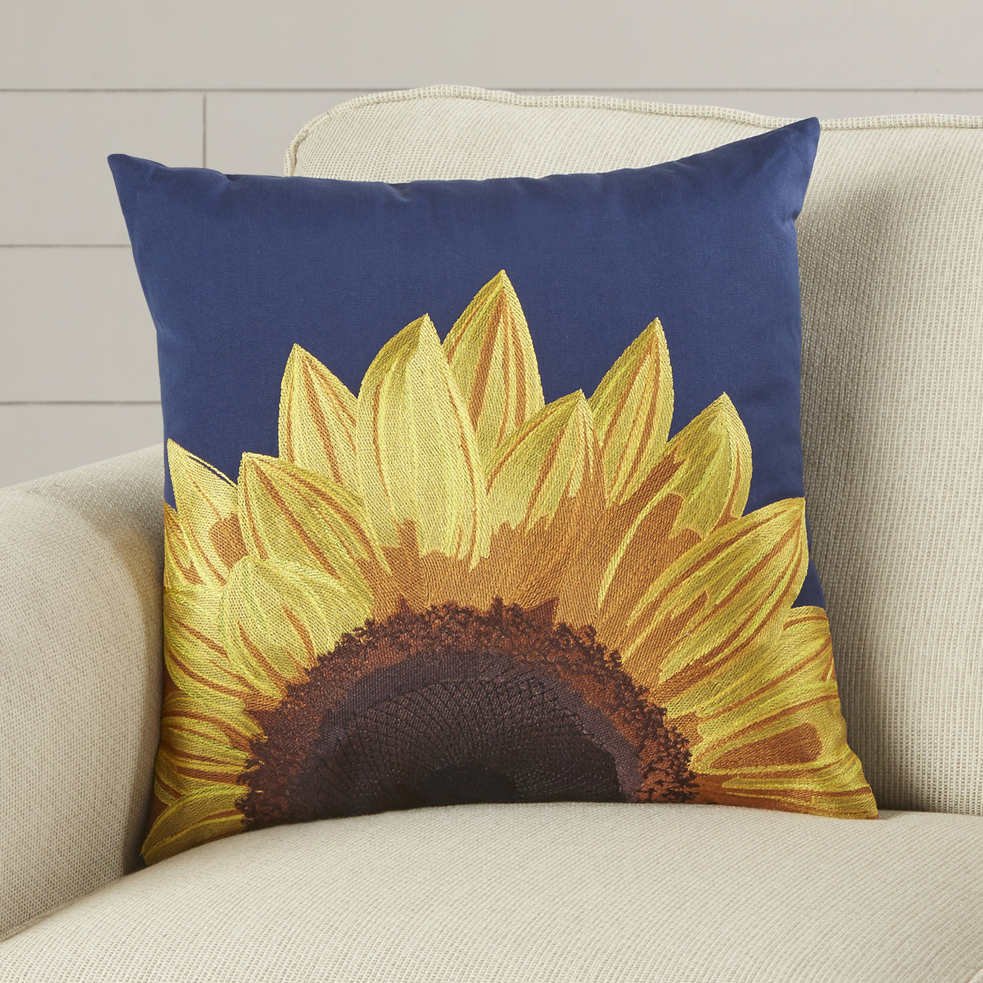 August Grove Elizabeth Sunflower Outdoor Acrylic Throw Pillow & Reviews