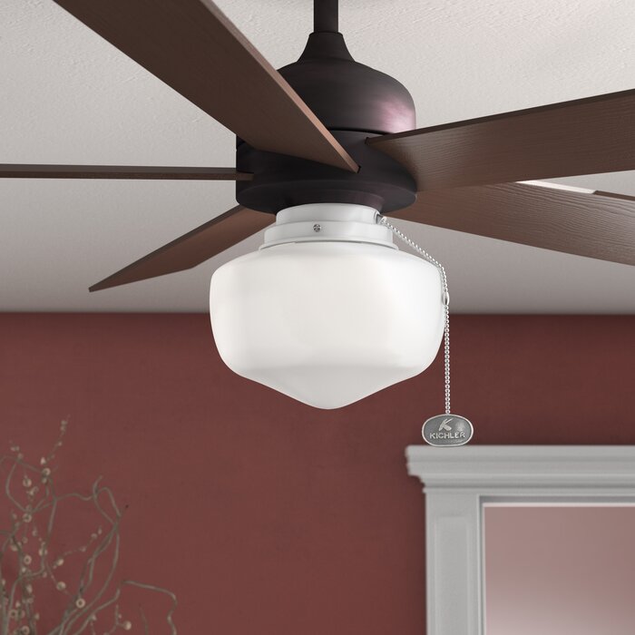 1 Light Schoolhouse Ceiling Fan Light Kit