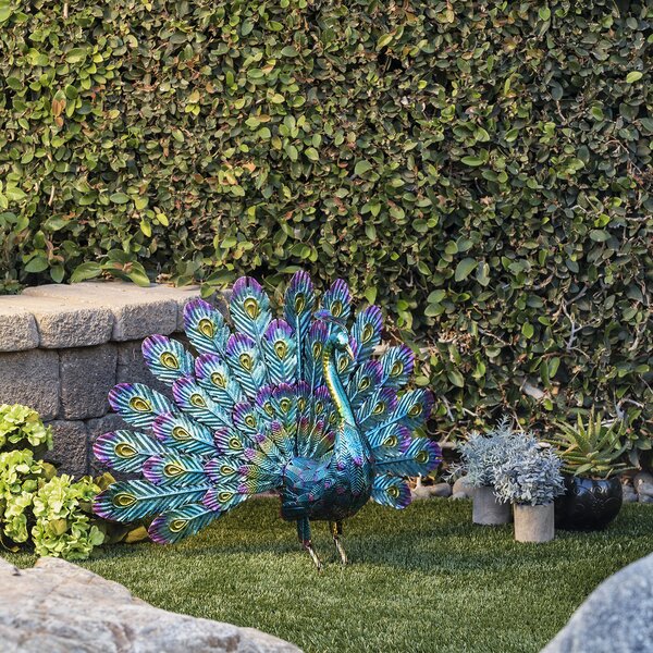 Decorative birds outdoor garden weather resistant metal lawn pond decor 