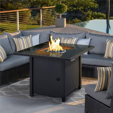 priestley steel propane fire pit table