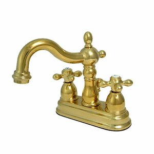 Centerset Bathroom Faucet with Double Cross Handles