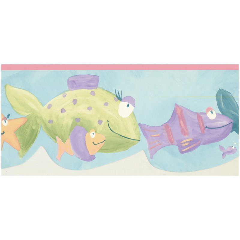 Zoomie Kids Hoyt Painted Fish Sky Kids Wall Border Wayfair