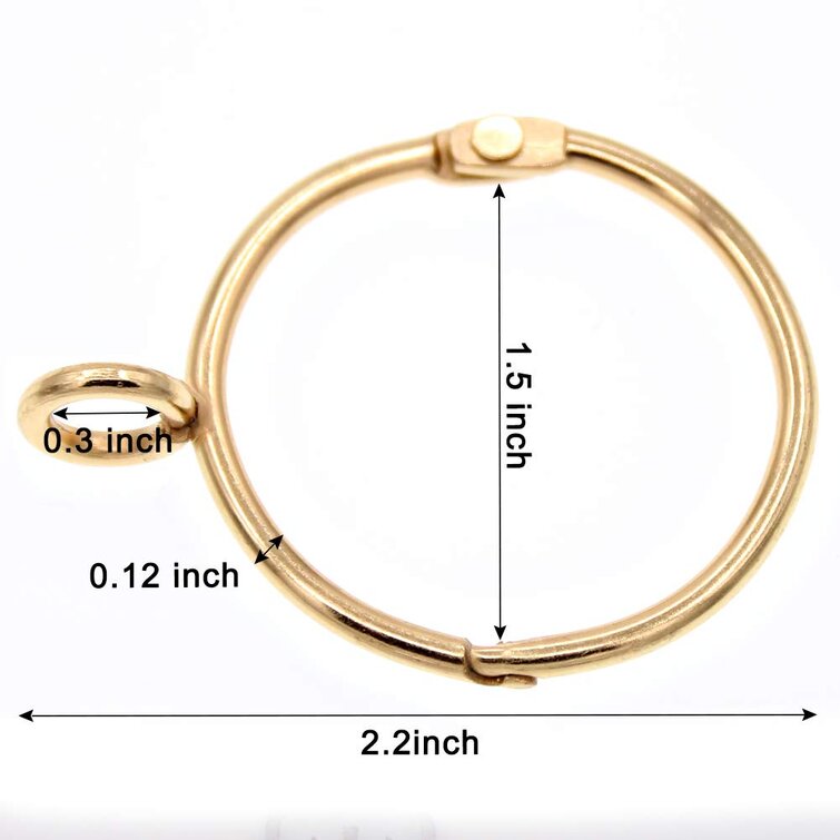 Gold, 38 mm Coideal 20 Pack Golden Curtain Rings Rustproof Metal Drape Loops Eyelets Open-Ended Home Kitchen Useage