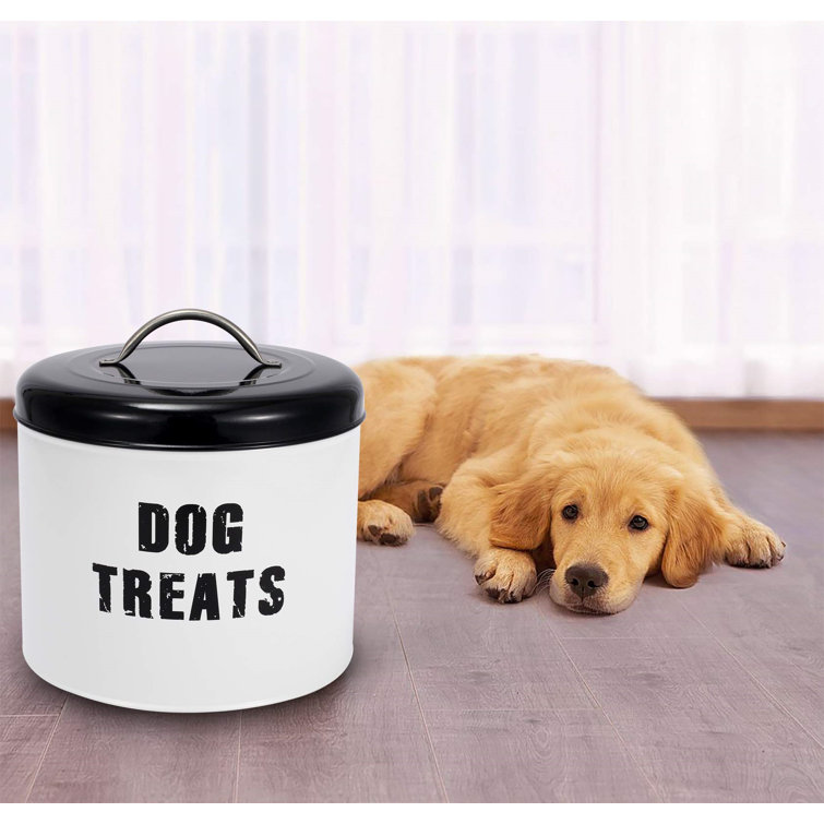Linyi Fly White Farmhouse Dog Food Canister Decorative Kitchen Food Storage Holder For Dog Treat Container Bin And Food Wayfair