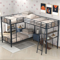 l shaped triple bunk bed