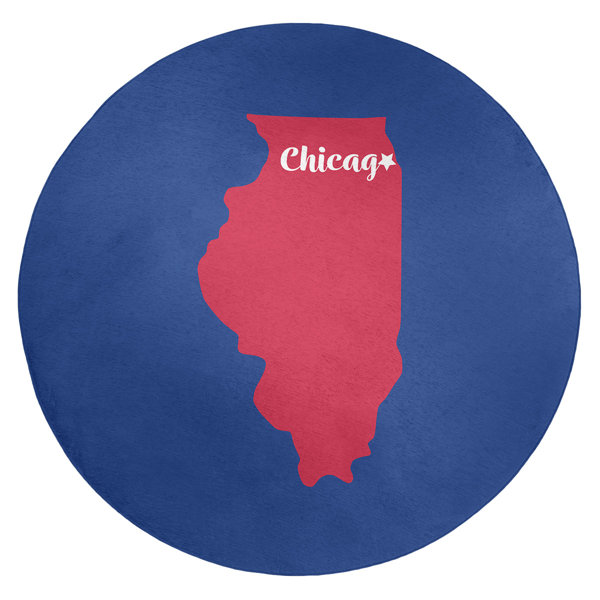 East Urban Home Chicago Sports Colors Poly Chenille Rug Wayfair
