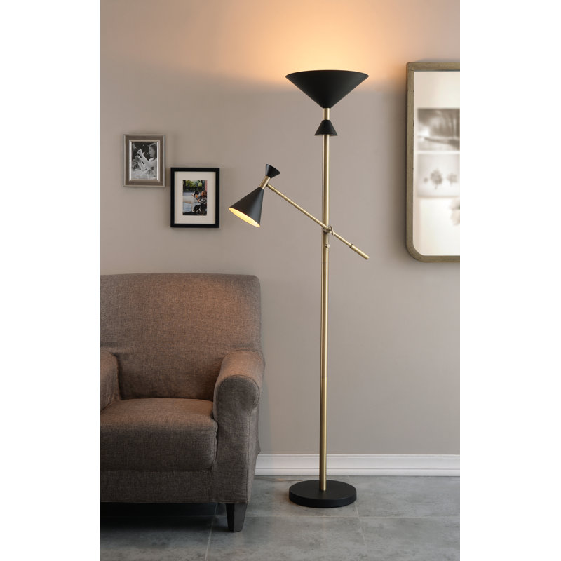 mid century torchiere floor lamp