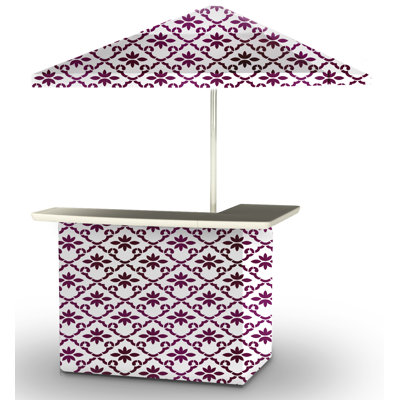 5 Piece Patio Home Bar Best Of Times Finish Magentawhite