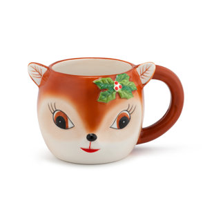 BACK TO FRONT FOX WHITE FINE CHINA DRINKING MUG CUP POT GIFT PRESENT 