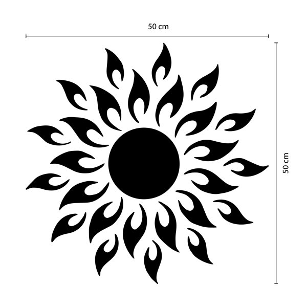 Winston Porter Goudy Sun Fire Mirror Wall Decal Reviews Wayfair