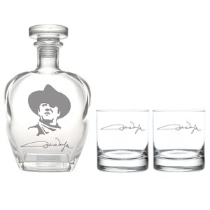 John Wayne 3-Piece Beverage Server Decanter Set