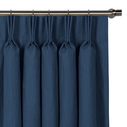 25 Wx72 Lx 2 2 Panels Central Park White French Door Curtain Navy Blue Stripe Sheer Window Panels Boucle Linen Drapes Rod Pocket Yarn Dyed Woven Curtain for Living Room