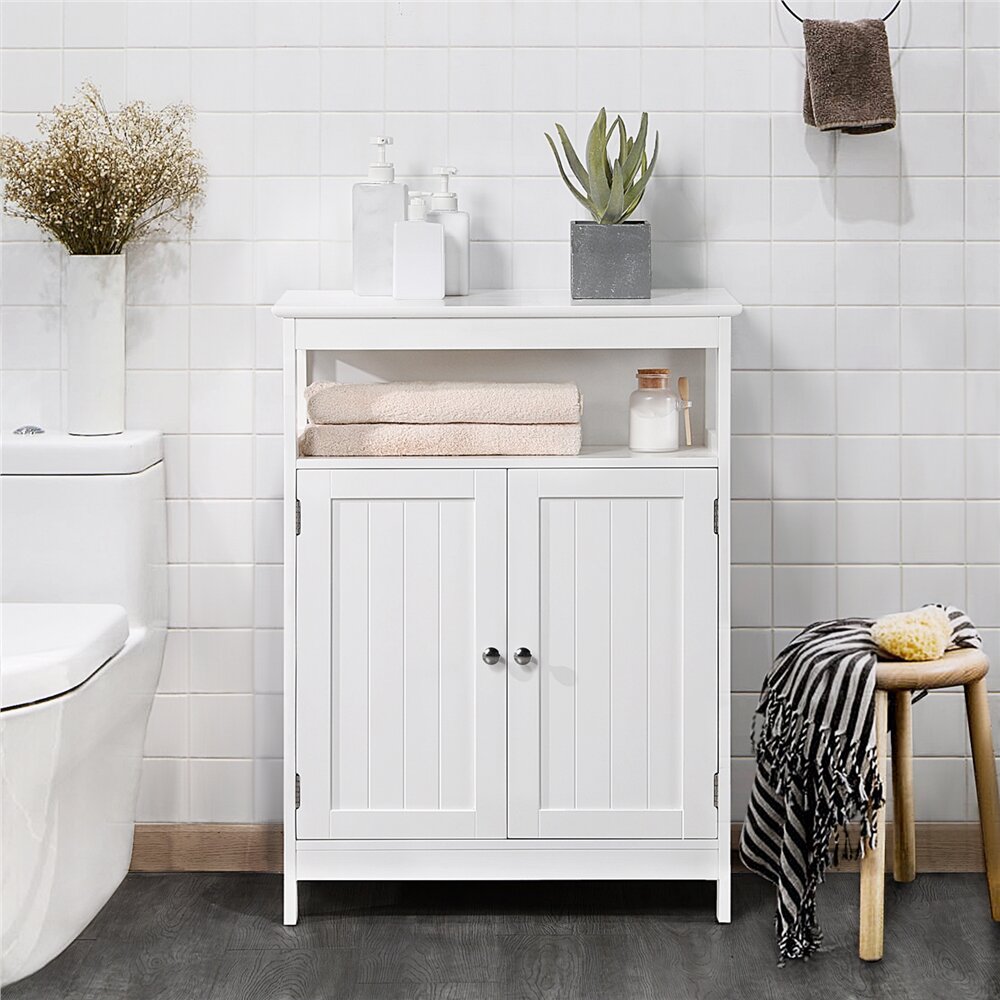 Lark Manor Pylesville Freestanding Bathroom Cabinet & Reviews | Wayfair