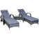 Barkhamsted Reclining Sun Lounger Set With Cushions and Table