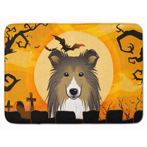 Halloween Sheltie Memory Foam Bath Rug