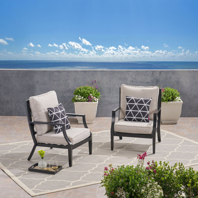 Penton Outdoor Club Patio Chair With Cushions Alcott Hill
