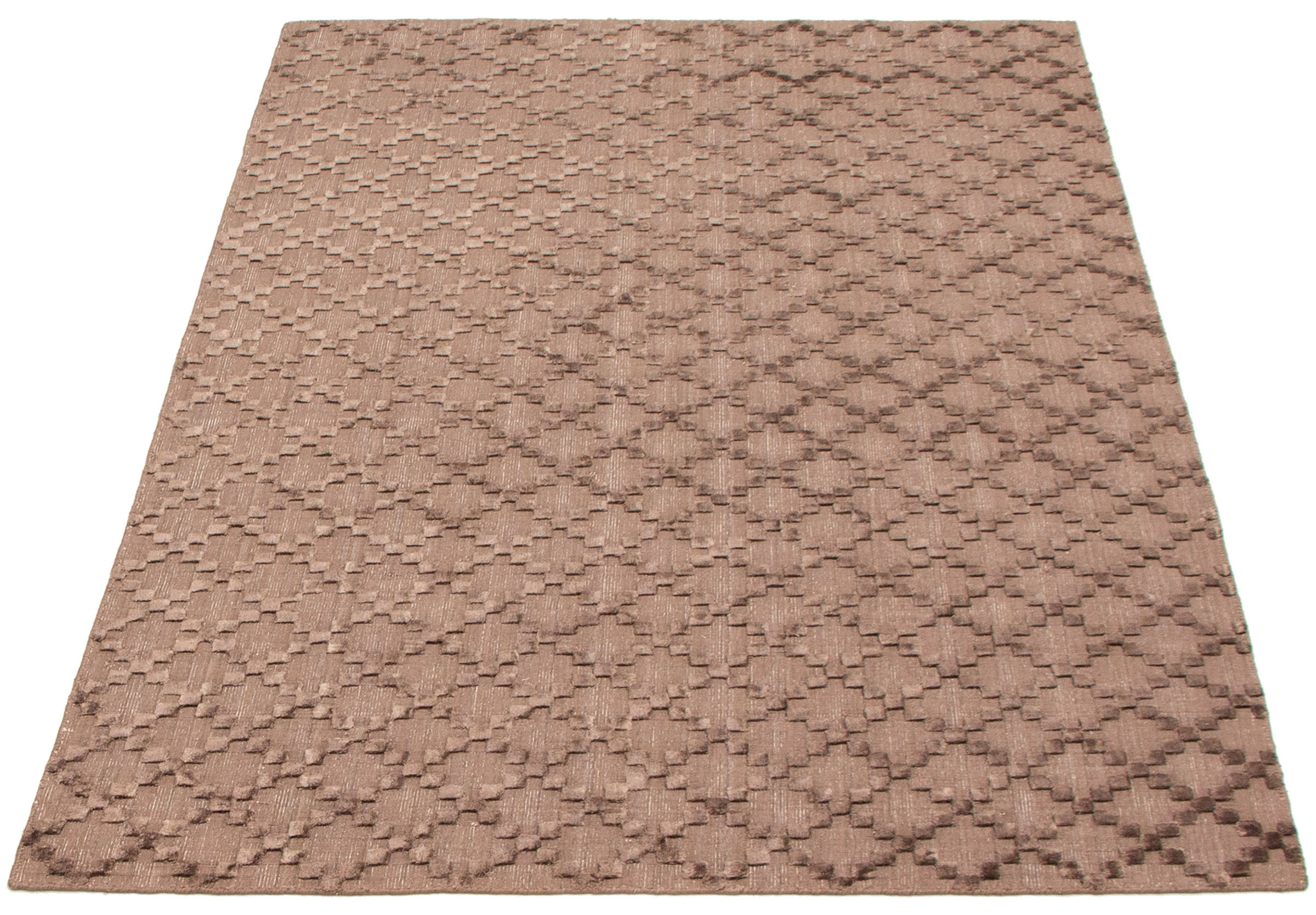 Red Barrel Studio Evalean Geometric Hand Knotted Brown Area Rug Wayfair