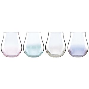 Tuscany Classics Lustre Pastel 12 oz. Stemless Wine Glass (Set of 4)