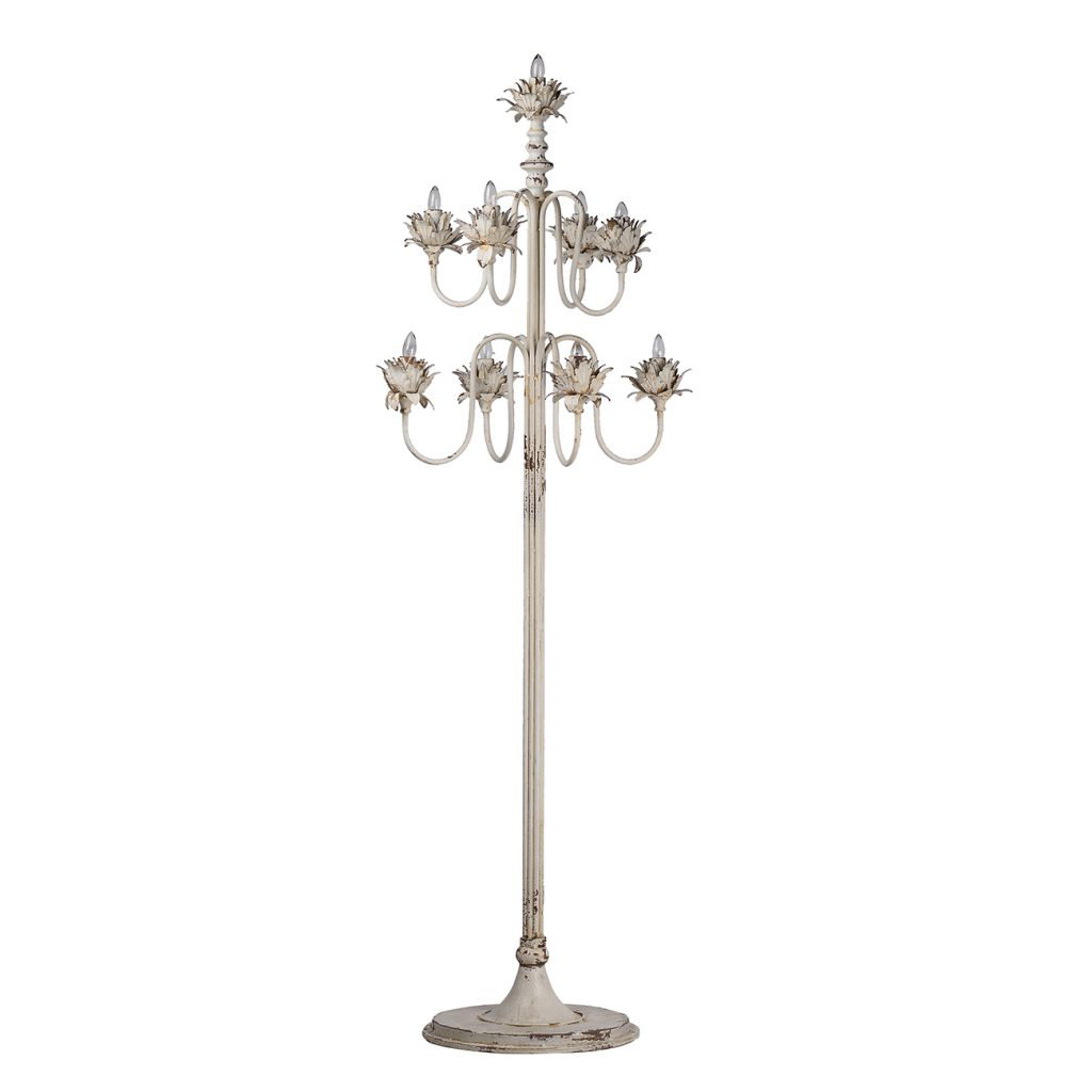 One Allium Way Bryana Vintage 67 7 Candelabra Floor Lamp Wayfair