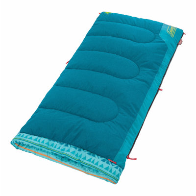 Coleman Kids 50F Cool-Weather Sleeping Bag, Blue Coleman
