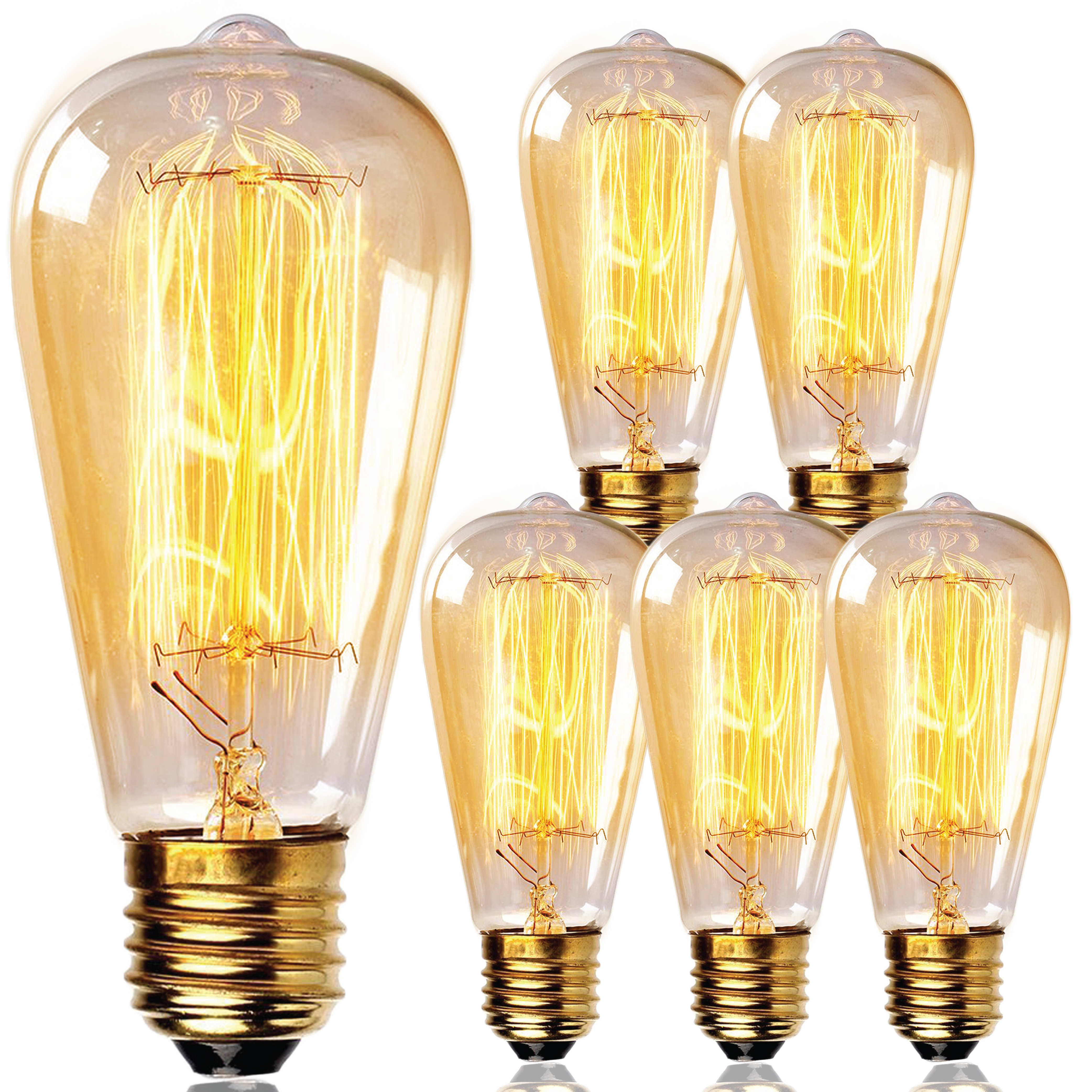 Newhouse Lighting 60 Watt, ST64 Incandescent, Dimmable Light Bulb, Warm Amber (2700K) (Standard) Base Reviews | Wayfair