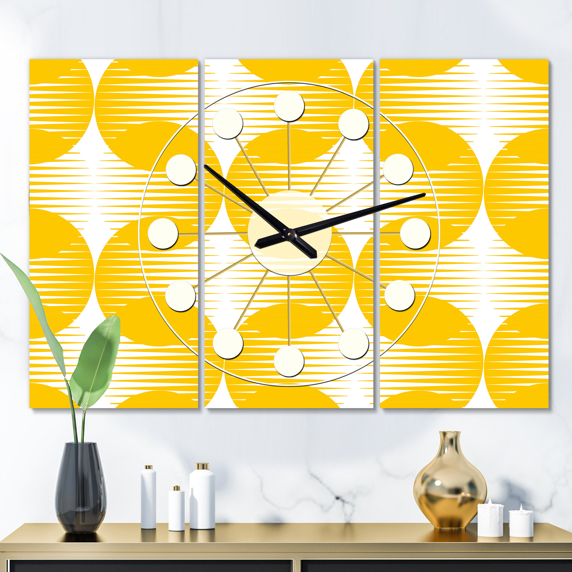 East Urban Home Oversized Abstract Retro Geometric IV MidCentury Wall