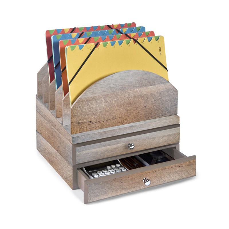 Darby Home Co Beaumys Stacking Wood Desk Organizers Step Up File