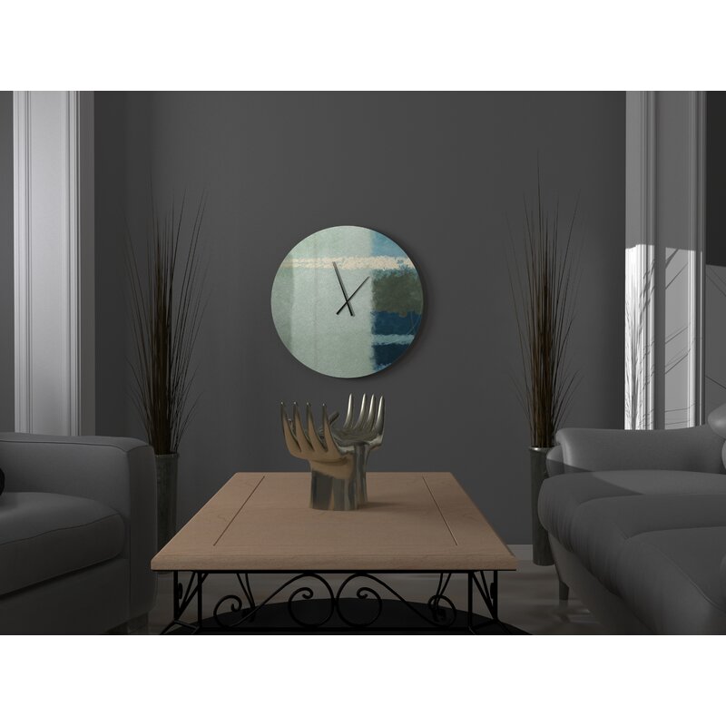 Ebern Designs Mesmerizing Urbane Abstract Metal Wall Clock Wayfair