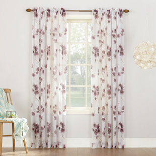 Floral Purple Curtains Drapes You Ll Love Wayfair