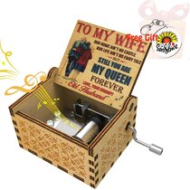 Husband To Wife You Are My Queen Forever Colorful Music Box Anniversary Gift