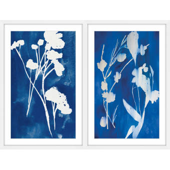 Winston Porter Royal Blue Forest Triptych Graphic Art Print Multi Piece Image On Canvas Wayfair