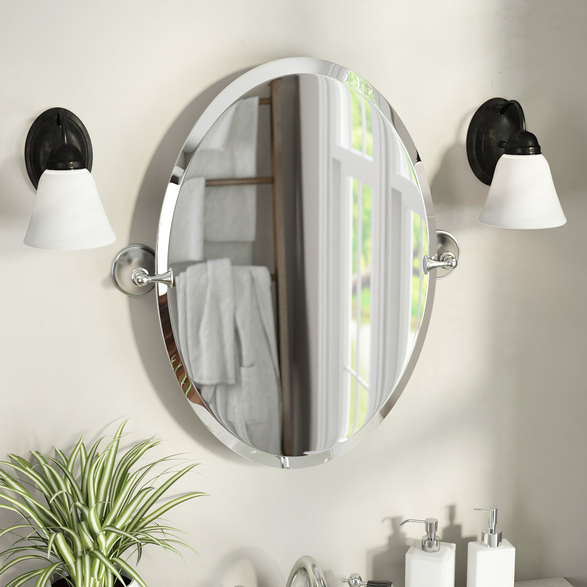 frameless vanity mirror