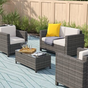 Karly 4 Seater Rattan Corner Sofa Set With Cover Image